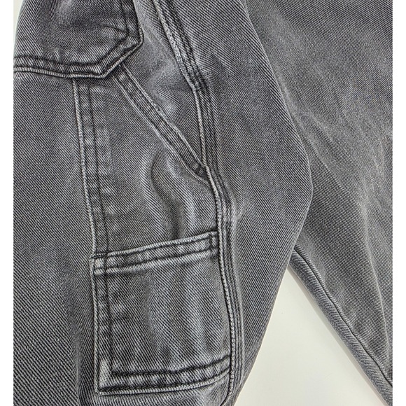 J Galt Jeans Womens Small Black Carpenter Denim Adjustable Waist Faded Y2k 90s - Picture 5 of 16